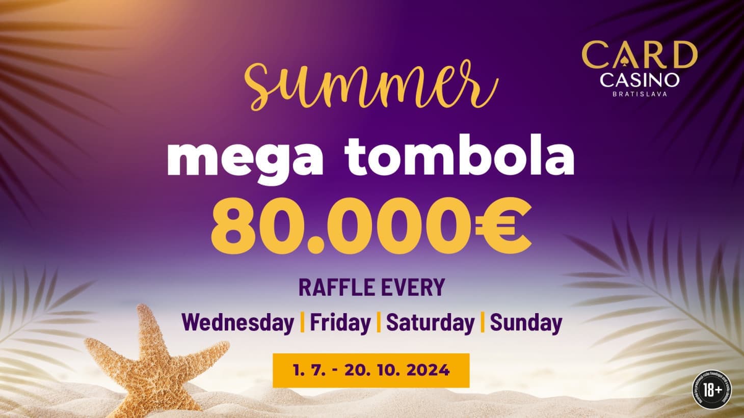 Have fun and win with €80,000 Summer MEGA Tombola